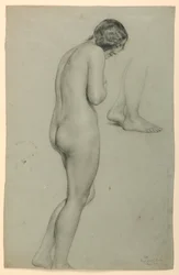 Zeichnung, Weiblicher Akt, 1858