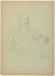 Zeichnung, Mr. Sheldon Sitzend