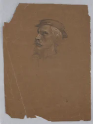 Zeichnung, Studie für "Titian zeigt, 1872"