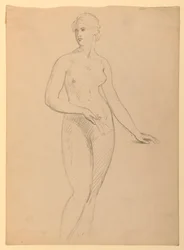 Weiblicher Akt, Studie für Porträt von Mrs. Henry Schieffelin