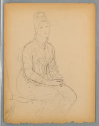 Sitzende Frau