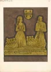 Messingplatte für Richard Amondesham und seine Frau Katherine, Ealing Church