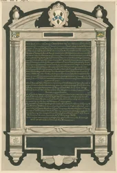 Gedenkstätte von John Peryn aus der Kirche von Acton