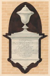 Gedenkstätte für Ann Wainewright aus der Kirche von Chiswick