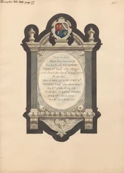 Gedenkstätte für Humphry Primat, Nathaniel und Ann Primat aus der Kirche von Hampton