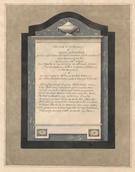 Gedenkstätte für Mary Gardiner aus der Kirche von Hampton