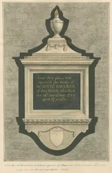 Denkmal für Mr. Nathaniel Ravener aus der Greenford-Kirche