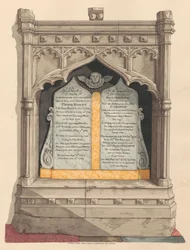 Denkmal für Thomas und Elizabeth Moore und ihre Tochter Elizabeth aus der Chiselhurst Kirche