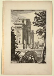 Tafel im Nouveaux Livre de Paysages (Neues Buch der Landschaften)