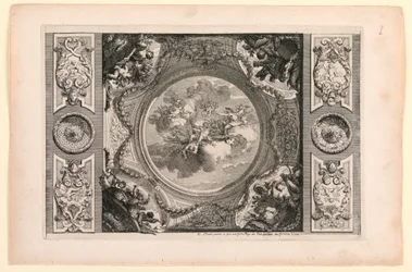 Platte in Nouveaux livres de peintures de salles et d’escaliers (Neue Bücher über Malereien für Räume und Treppen)