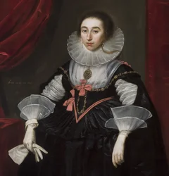 Detail des Porträts von Elizabeth Cavendish, 1624 (Detail)