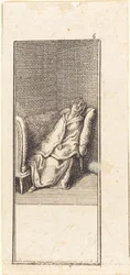 Mädchen schläft auf Sofa