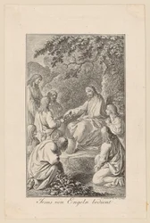 Jesus von Engeln bedient