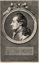 Porträt des Autors Johann Wolfgang von Goethe, 1776