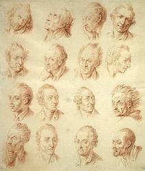 Studien von Gesichtsausdrücken
