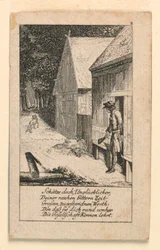Der Einsiedler, Illustration für "Königl: Grosbrit [anische] Genealogischer Kalender auf das 1780 Jahr Lauenberg bei J.G. Berenberg"