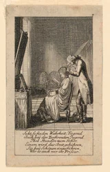 Die Frisur, Illustration für "Königl: Grosbrit [anische] Genealogischer Kalender auf das 1780 Jahr Lauenberg bei J.G. Berenberg"