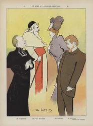 Aufführung des Stücks Le Duel an der Comédie-Française. Illustration für Le Rire