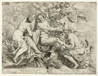 Die Vergöttlichung des Aeneas durch Nymphen und Cupidos