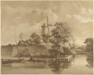 Die Runmühle bei der Tolsteegpoort in Utrecht