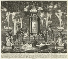 Feuerwerk zur Feier des Friedens von Utrecht, 1713