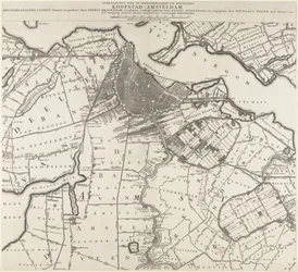 Karte von Amsterdam und umliegenden Gebieten