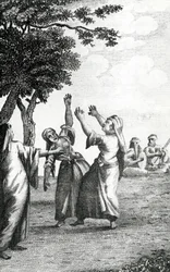 Tänzerinnen in Ägypten, aus Niebuhrs Reisen durch Arabien und andere Länder im Osten, 1792