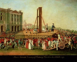 Die Hinrichtung Marie Antoinettes (1755-93), 16. Okt. 1793