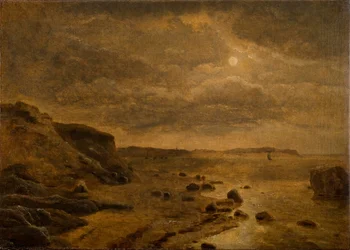 Mondlicht. Die Westküste von Jütland bei Bovbjerg