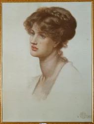 Porträt von Mrs. William J. Stillman, Brustbild, 1869