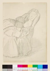 Studie von Ruth Herbert im Schlaf, ca. 1858-1859