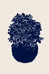 Abstrakte Indigo-Pflanze
