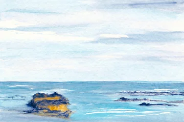Ruhige blaue Meereslandschaft