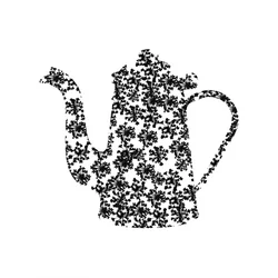 Löwenzahn-Teekannen-Silhouette