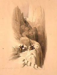 Aufstieg zum Gipfel des Sinai, 20. Februar 1839, Tafel 115 aus Band III von 