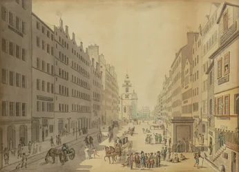 Ansicht der High Street von Edinburgh von Osten, 1793