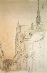 Eine Kathedrale in einer Straße