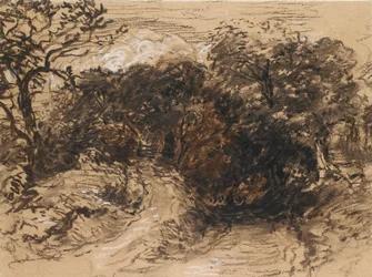 Ein hohler Weg bei Harborne, Derbyshire, 19. Jahrhundert