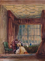 Das Innere der langen Galerie, Haddon Hall, Derbyshire, 1833