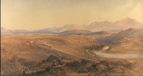 Ein Dampfbahn auf der Osmanischen Eisenbahn, 1859