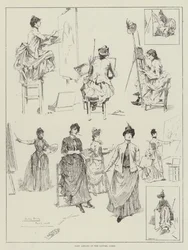 Künstlerinnen im Louvre, Paris