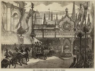 Besuch des Kaisers von Russland in der Stadt, Ankunft in der Guildhall