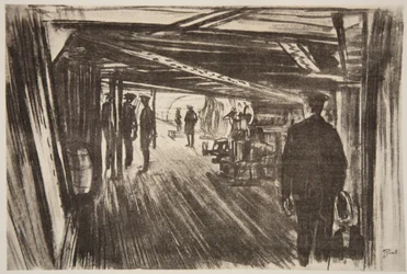 An Bord eines Schlachtkreuzers: zwischen Decks, Illustration aus 