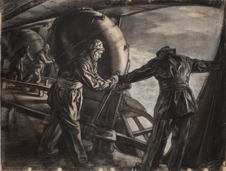 Studie für Winterminenlegung vor Island, um 1942