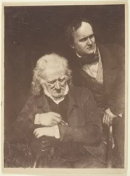 Porträt von zwei Männern John Henning und Alexander Handyside Ritchie, ca. 1845, gedruckt 1890-1900. Schöpfer: David Octavius Hill, Robert Adamson, Hill & Adamson