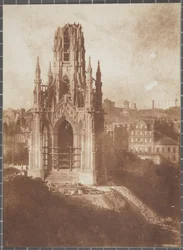 Scott-Denkmal, Edinburgh, während des Baus, 1840-44