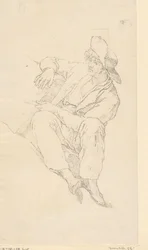 Sitzender Fischer