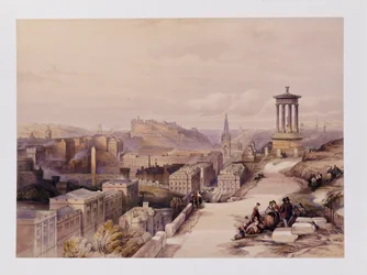 Ansicht von Edinburgh, aus "Scotland Delineated in a Series of Views by J.M.W. Turner, David Roberts, Etc.", ca. 1850