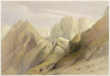 Aufstieg des unteren Sinai-Gebirges, 18. Februar 1839, Tafel 114 aus Band III von 