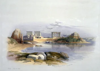 Insel Philae, Nubien, November 1838 (nach Aquarell)